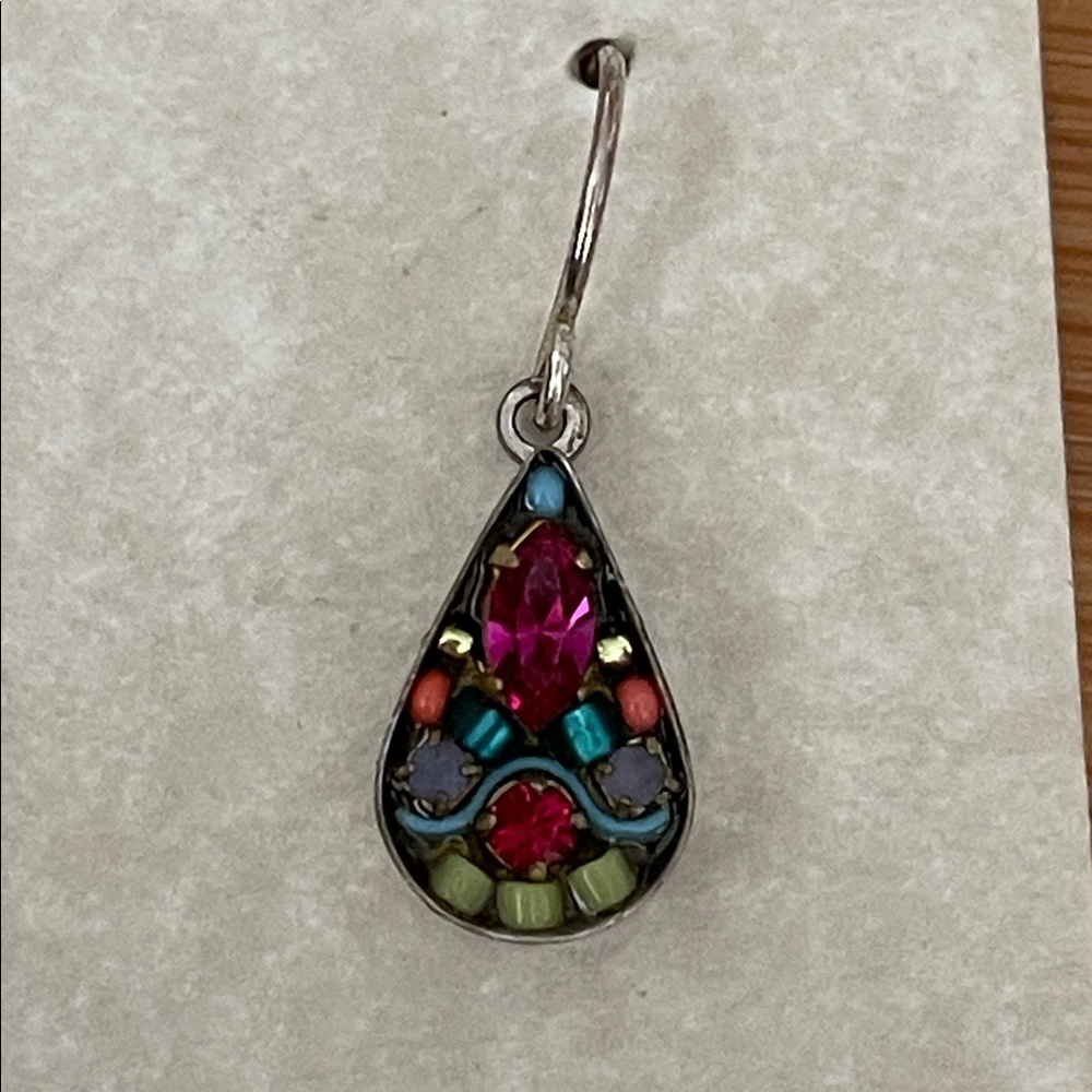 Multicolor Teardrop Earrings Firefly Jewelry New Women Never Worn - Picture 2 of 6